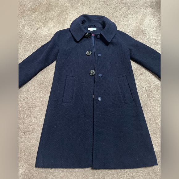 Boden Navy Blue  Pea Coat, large snap buttons, Women’s US size 8, UK size 12 - Picture 2 of 9